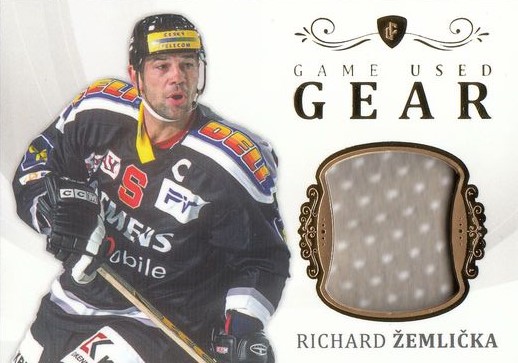 memorabilia karta RICHARD ŽEMLIČKA 22-23 Records ELH Game Used Gear Gold /20